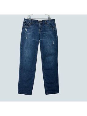 Free People Jeans Womens 27 Medium Wash Distressed Straight Leg Denim